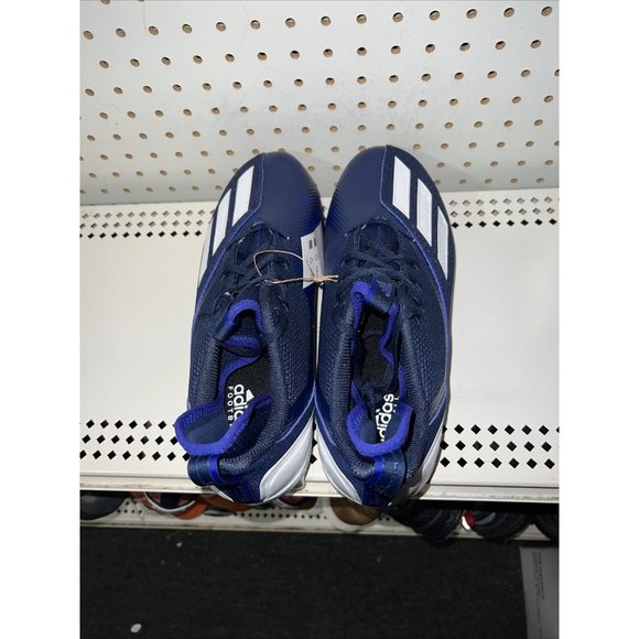 Adidas Adizero Scorch Mens Football Cleats Size 13 Navy Blue White FX4250 - Picture 2 of 8